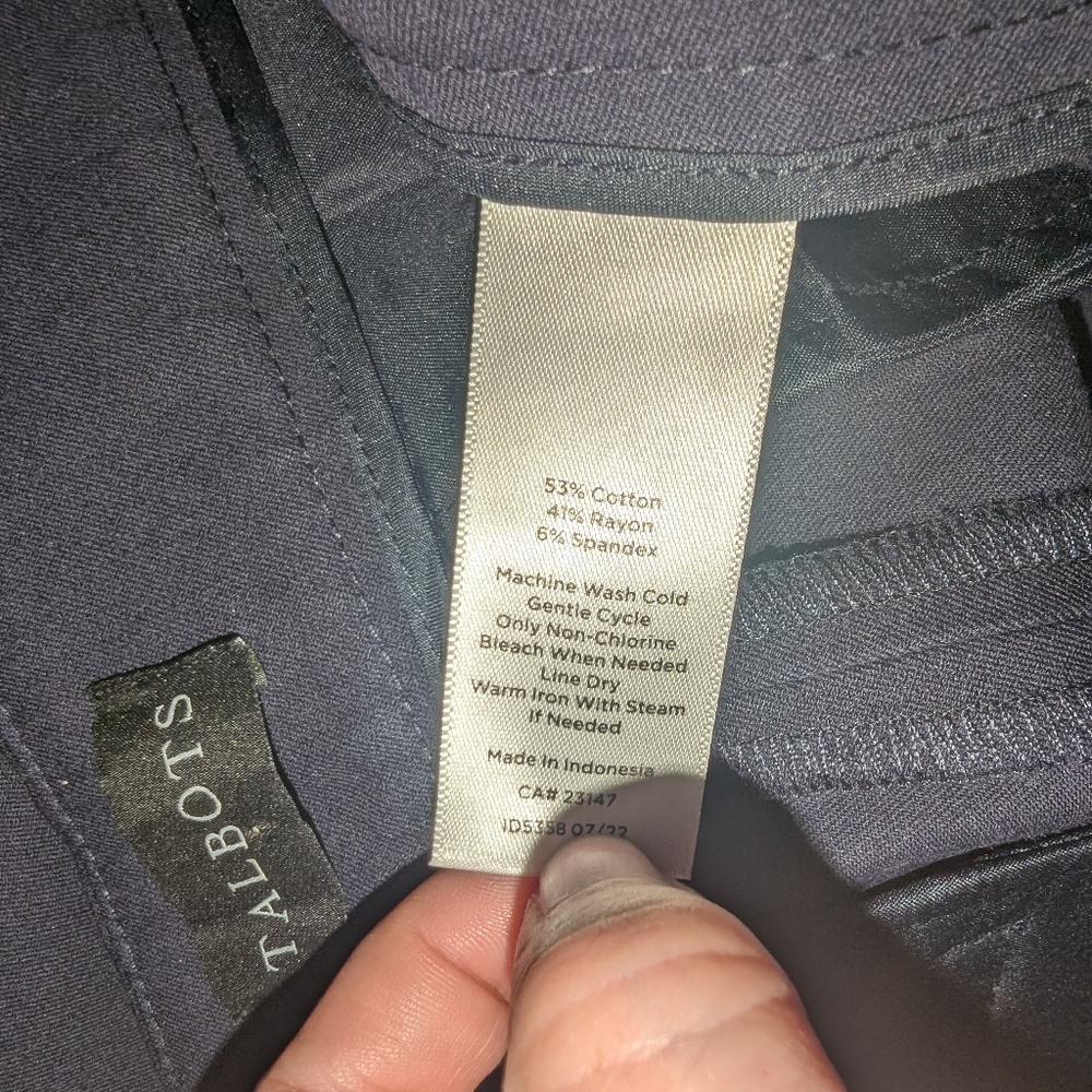 10P Talbots Petites Navy Chatham Ankle Pants - Picture 4 of 5